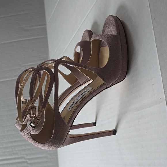 Jimmy Choo Women's Lance 100 Strappy High-Heel Platform Sandals Pink sz 39 - Picture 5 of 16